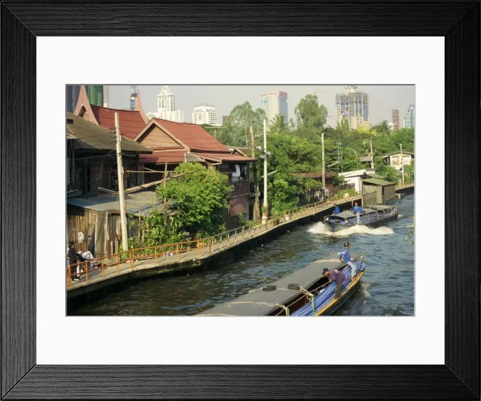 Framed Print : Klong and water taxis Framed Print : Klong and water taxis