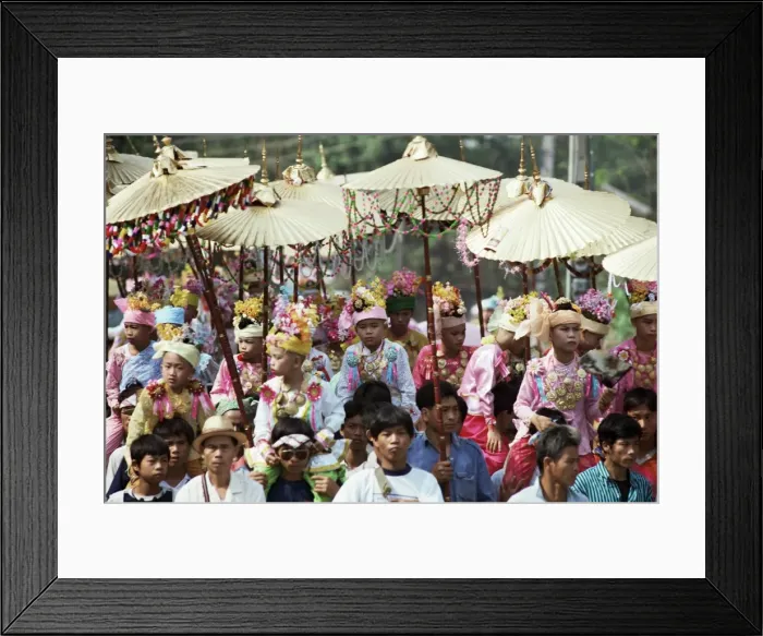 Framed Print : Mass ordination of monks Framed Print : Mass ordination of monks