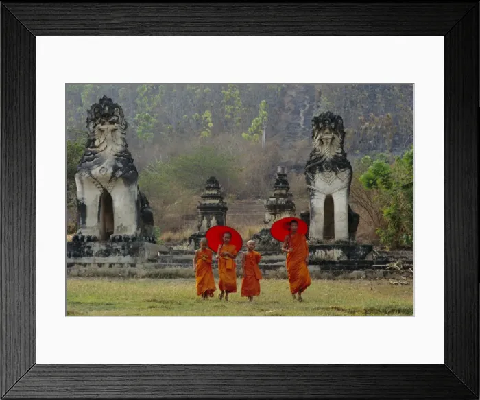 Framed Print : Novice Buddhist monks Framed Print : Novice Buddhist monks
