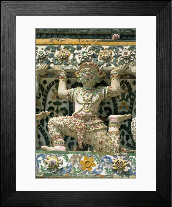 Framed Print : Detail of a ceramic statue at Wat Arun (Temple of the Dawn) Framed Print : Detail of a ceramic statue at Wat Arun (Temple of the Dawn)