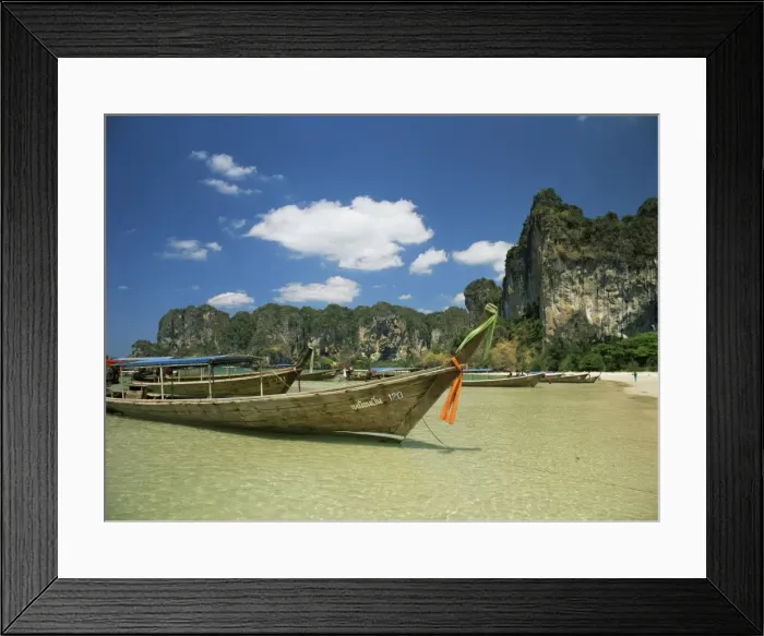Framed Print : Long tail boats Framed Print : Long tail boats