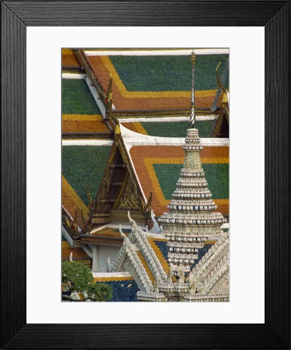 Framed Print : Detail of decoration and tiles on the roof of the Royal Framed Print : Detail of decoration and tiles on the roof of the Royal