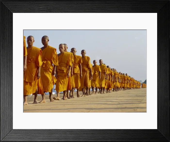 Framed Print : Line of monks in procession Framed Print : Line of monks in procession