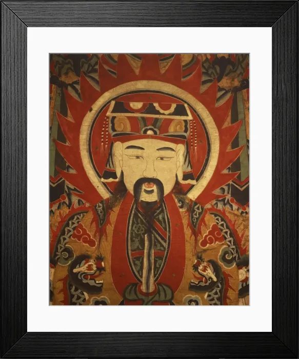 Framed Print : Portrait of the Emperor Chiang Lung on a Yao ceremonial Framed Print : Portrait of the Emperor Chiang Lung on a Yao ceremonial
