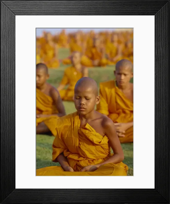 Framed Print : Young monks at prayer Framed Print : Young monks at prayer