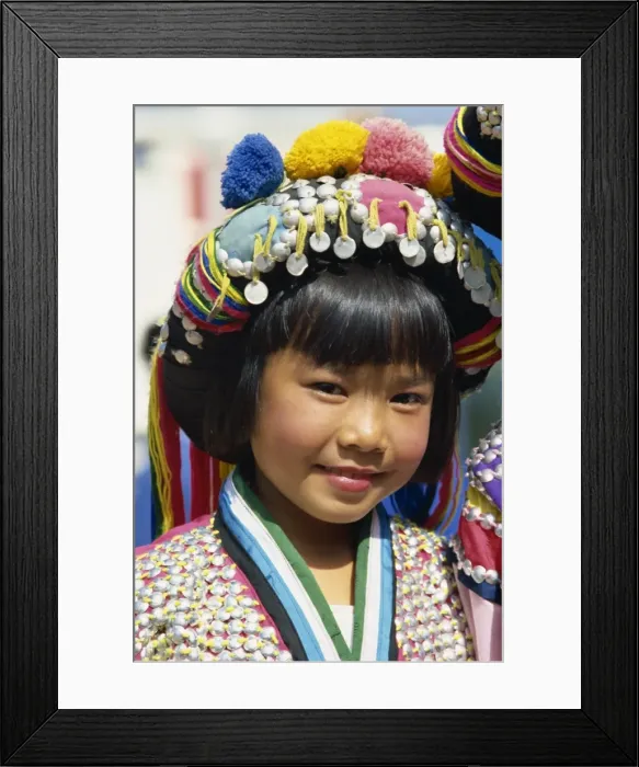 Framed Print : Girl in tradional dress Framed Print : Girl in tradional dress
