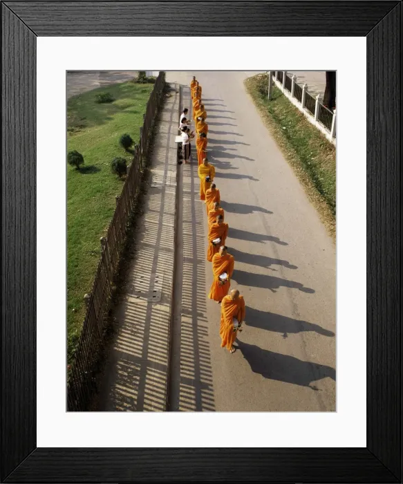 Framed Print : Monks collecting alms Framed Print : Monks collecting alms