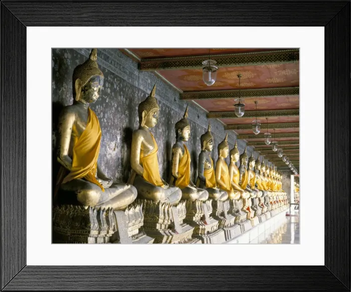 Framed Print : Seated Buddha images Framed Print : Seated Buddha images