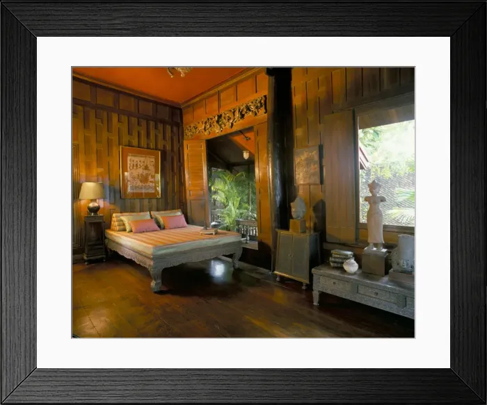Framed Print : Bedroom, Jim Thompsons House Framed Print : Bedroom, Jim Thompsons House