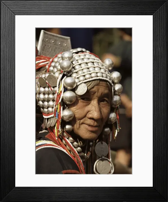 Framed Print : Portrait of an Akha hill tribe woman Framed Print : Portrait of an Akha hill tribe woman