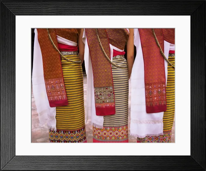 Framed Print : Close-up of traditional North Thai dance costume Framed Print : Close-up of traditional North Thai dance costume