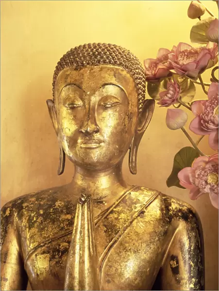 Close-up of statue of the Buddha