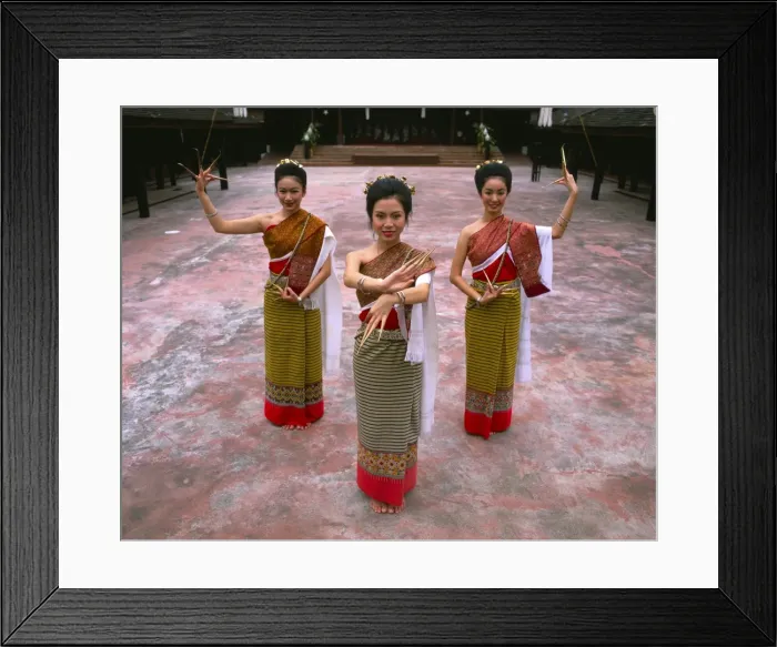 Framed Print : Portrait of three women in traditional Thai costume Framed Print : Portrait of three women in traditional Thai costume