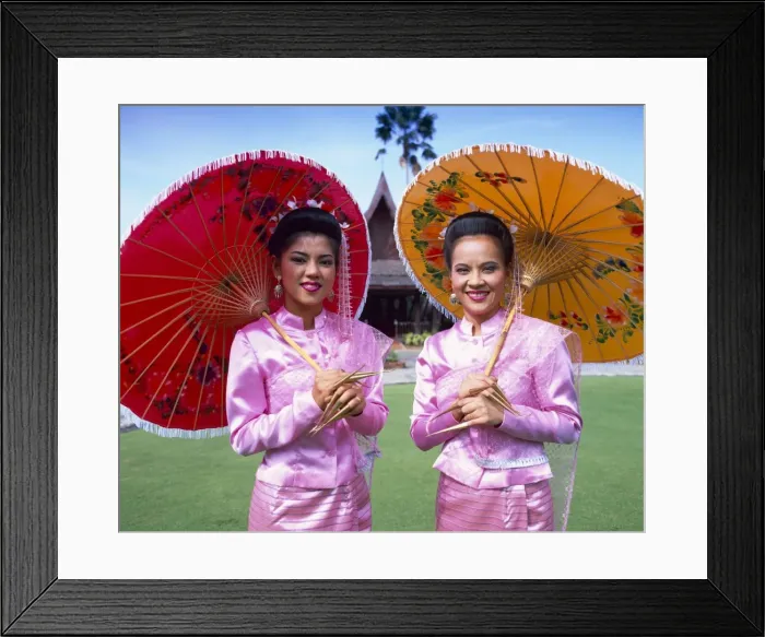 Framed Print : Girls dressed in traditional costume Framed Print : Girls dressed in traditional costume