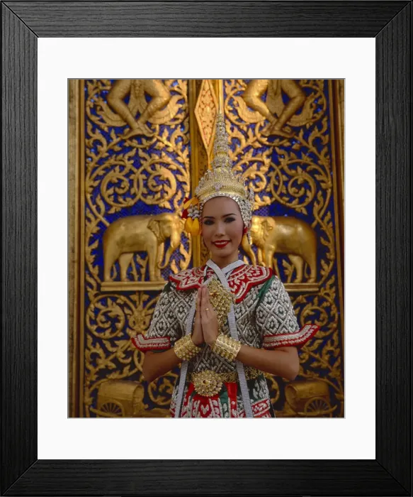 Framed Print : Portrait of dancer in traditional Thai classical costume Framed Print : Portrait of dancer in traditional Thai classical costume