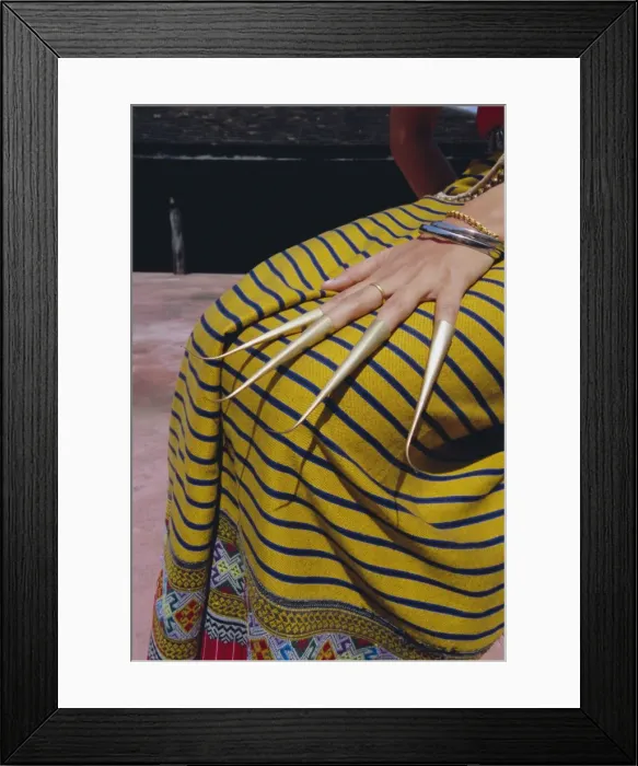 Framed Print : Detail of hand and skirt of a Thai dancer Framed Print : Detail of hand and skirt of a Thai dancer