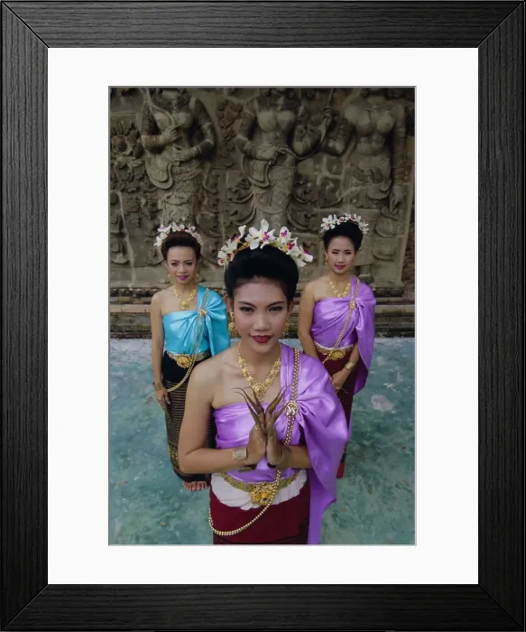 Framed Print : Portrait of three traditional Thai dancers Framed Print : Portrait of three traditional Thai dancers