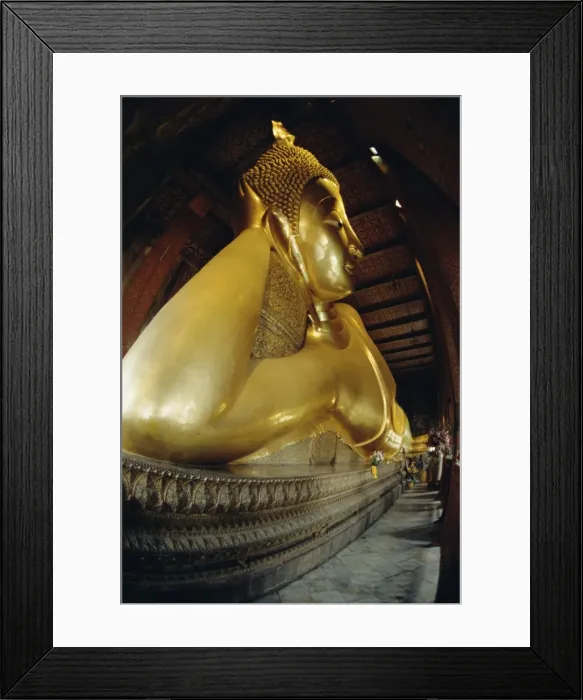 Framed Print : Reclining Buddha statue 45m long