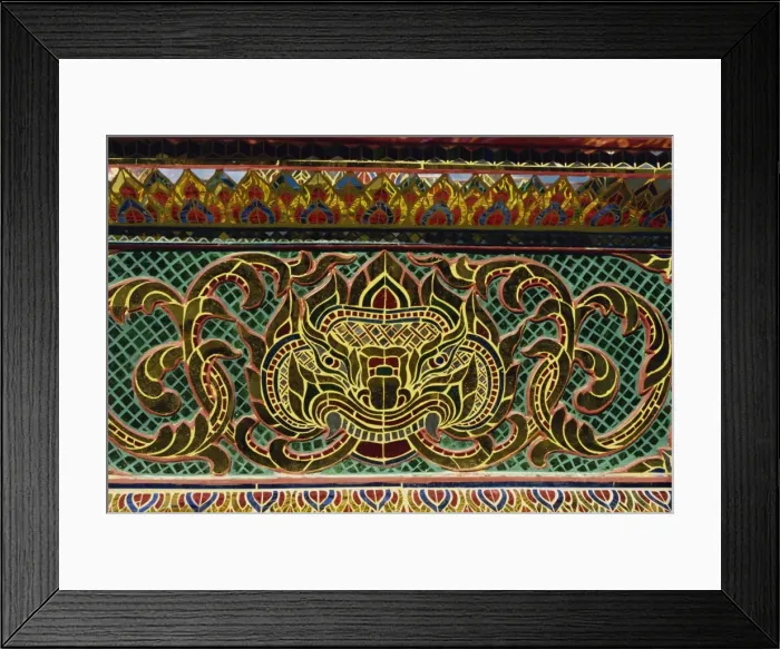 Framed Print : Detail of pattern at Wat Doi Suthep in Chiang Mai Framed Print : Detail of pattern at Wat Doi Suthep in Chiang Mai