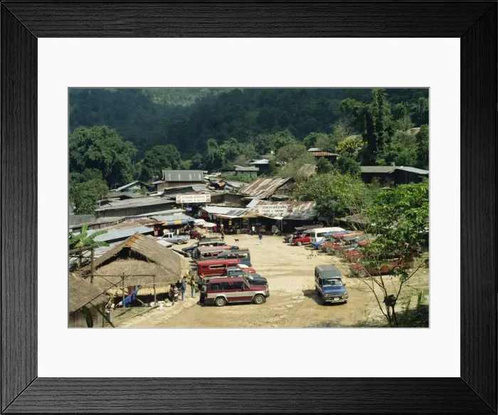 Framed Print : Modern village of the Meo people at Chiang Mai Framed Print : Modern village of the Meo people at Chiang Mai