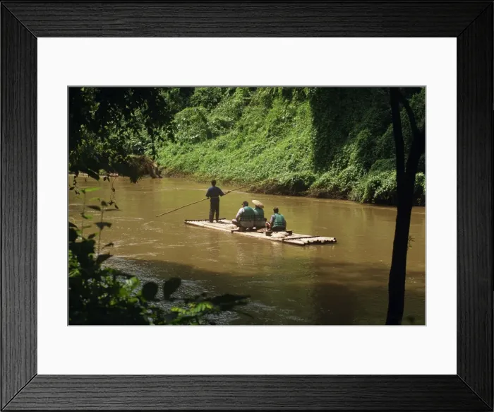 Framed Print : Tourists rafting on the Ping river at the Chiang Dao Framed Print : Tourists rafting on the Ping river at the Chiang Dao