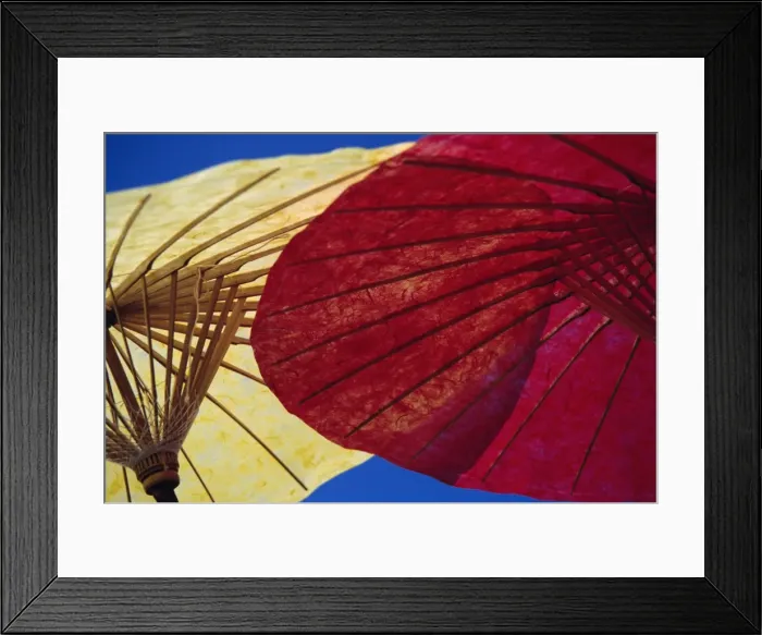 Framed Print : Colourful paper umbrellas Framed Print : Colourful paper umbrellas