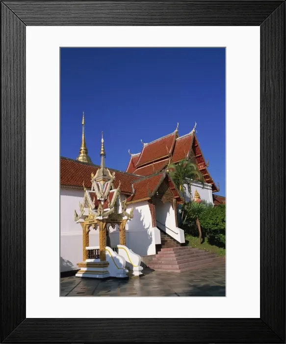 Framed Print : Exterior of the Buddhist Doi Suthep temple (Wat Phra That Doi Suthep) Framed Print : Exterior of the Buddhist Doi Suthep temple (Wat Phra That Doi Suthep)