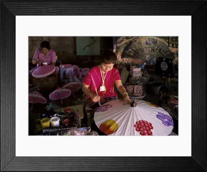 Framed Print : Making umbrellas Framed Print : Making umbrellas