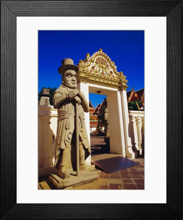 Framed Print : Giant stone statue of Farang Guard