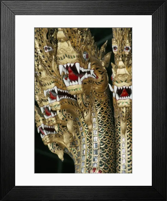 Framed Print : Decorated prows of the royal barges