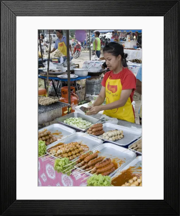 Framed Print : Food stall at market Framed Print : Food stall at market