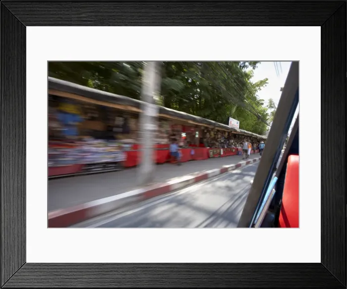 Framed Print : Tuk-tuk ride through the streets of Kata (blurred) Framed Print : Tuk-tuk ride through the streets of Kata (blurred)