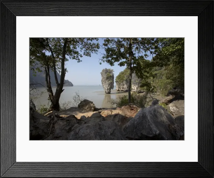 Framed Print : The famous rock from the Bond movie