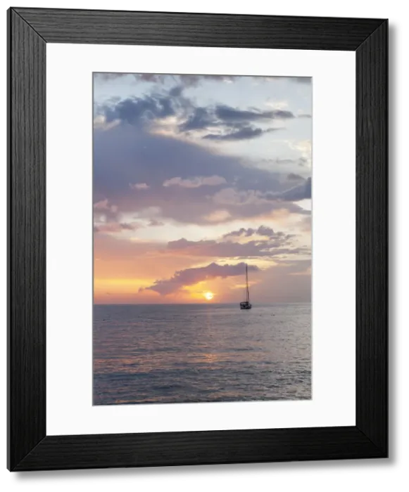 Framed Print : Sailing boat at sunset, Playa de Los Cristianos, Los Cristianos, Tenerife, Canary Islands Framed Print : Sailing boat at sunset, Playa de Los Cristianos, Los Cristianos, Tenerife, Canary Islands