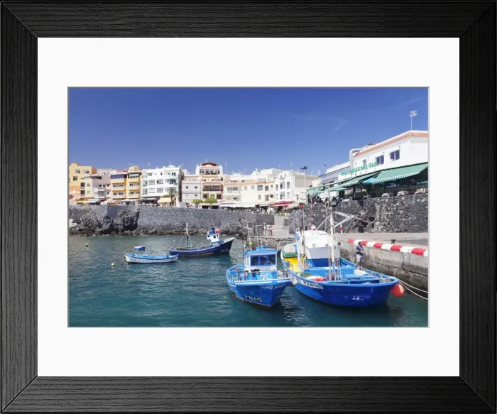 Framed Print : Fishing boats at the port, Los Abrigos, Tenerife, Canary Islands, Spain, Europe Framed Print : Fishing boats at the port, Los Abrigos, Tenerife, Canary Islands, Spain, Europe