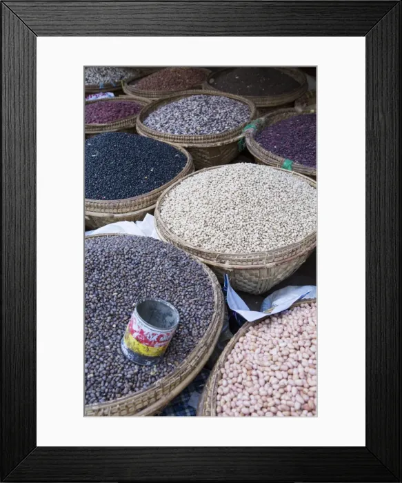 Framed Print : Pulses in the market, Monywa, Sagaing, Myanmar, Southeast Asia Framed Print : Pulses in the market, Monywa, Sagaing, Myanmar, Southeast Asia