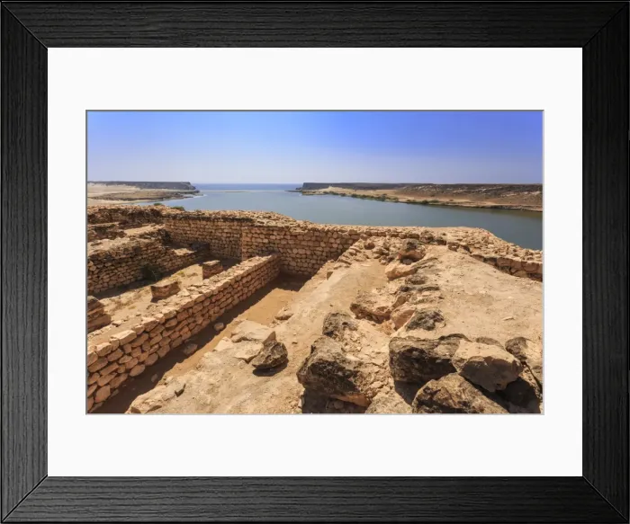 Framed Print : Sumhuram ruins overlooking Khor Rori (Rouri), Land of Frankincense UNESCO World Heritage Site Framed Print : Sumhuram ruins overlooking Khor Rori (Rouri), Land of Frankincense UNESCO World Heritage Site