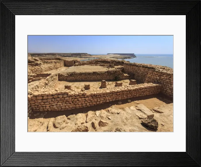 Framed Print : Sumhuram ruins overlooking Khor Rori (Rouri), Land of Frankincense UNESCO World Heritage Site Framed Print : Sumhuram ruins overlooking Khor Rori (Rouri), Land of Frankincense UNESCO World Heritage Site