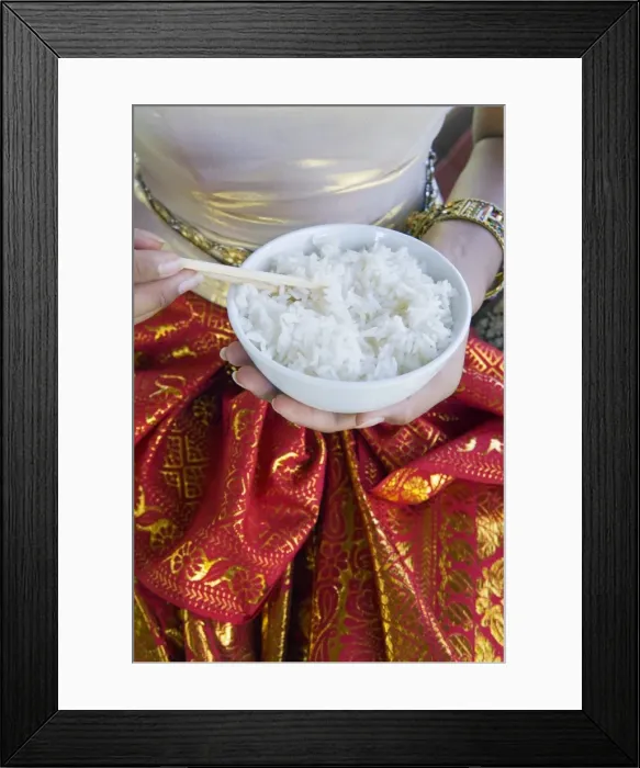Framed Print : Hands holding a bowl of rice Framed Print : Hands holding a bowl of rice