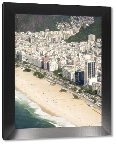 Aerial view of Copacabana Beach, Rio de Janeiro, Brazil, South America