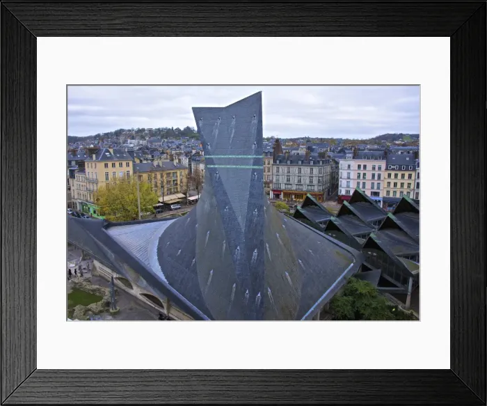 Framed Print : Joan of Arc church roof, and Ancient market place, Rouen, Normandy, France, Europe Framed Print : Joan of Arc church roof, and Ancient market place, Rouen, Normandy, France, Europe