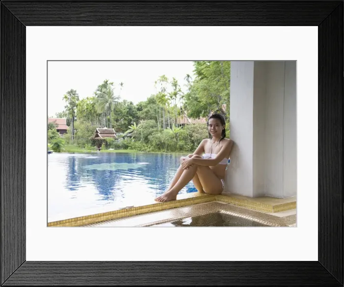 Framed Print : Thai Woman at Mandarin Oriental Resort Framed Print : Thai Woman at Mandarin Oriental Resort