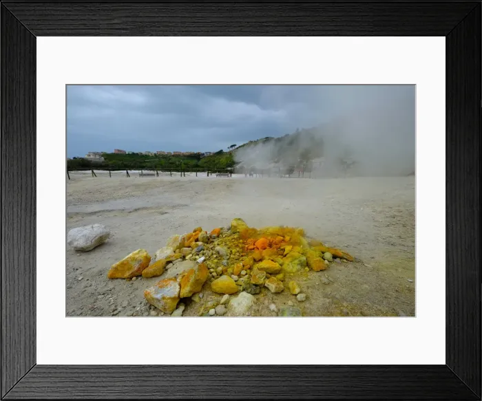 Framed Print : Solfatara, volcanic crater with active fumaroles, Pozzuoli, Naples, Campania, Italy Framed Print : Solfatara, volcanic crater with active fumaroles, Pozzuoli, Naples, Campania, Italy