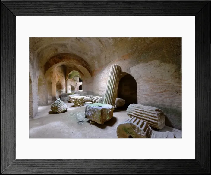 Framed Print : The Underground of the Flavian Amphitheater, the third largest Roman amphitheater in Italy Framed Print : The Underground of the Flavian Amphitheater, the third largest Roman amphitheater in Italy