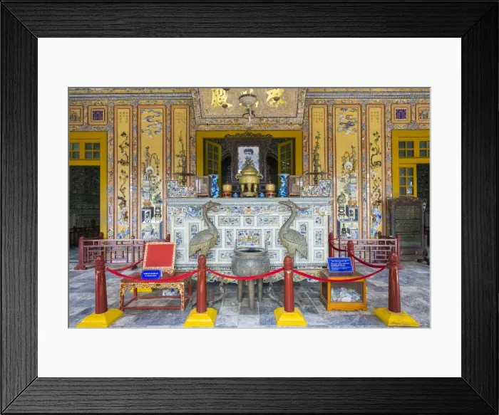 Framed Print : Interior of Tomb of Khai Dinh (Lang Khai Dinh), Huong Thuy District, Thua Thien-Hue Province Framed Print : Interior of Tomb of Khai Dinh (Lang Khai Dinh), Huong Thuy District, Thua Thien-Hue Province