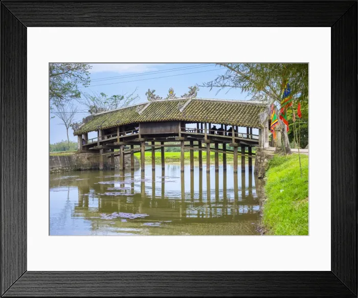 Framed Print : Thanh Toan Bridge, ancient Japanese bridge in Thuy Thanh village, Thua Thien-Hue Province Framed Print : Thanh Toan Bridge, ancient Japanese bridge in Thuy Thanh village, Thua Thien-Hue Province
