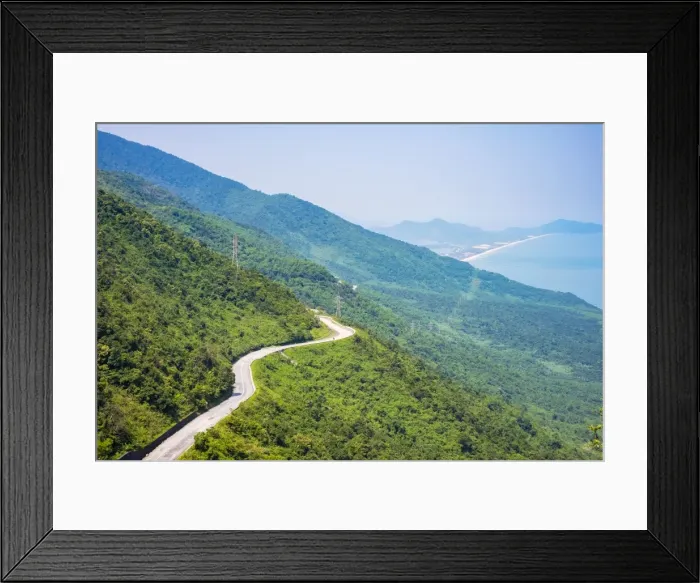 Framed Print : Winding road through Hai Van Pass, Phu Loc District, Thua Thien-Hue Province, Vietnam Framed Print : Winding road through Hai Van Pass, Phu Loc District, Thua Thien-Hue Province, Vietnam