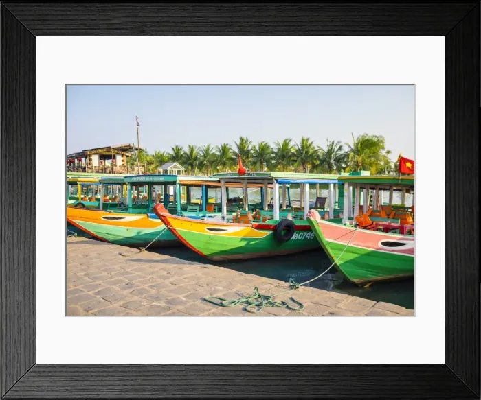 Framed Print : Boats on the Thu Bon River, Hoi An, Quang Nam Province, Vietnam, Indochina, Southeast Asia Framed Print : Boats on the Thu Bon River, Hoi An, Quang Nam Province, Vietnam, Indochina, Southeast Asia