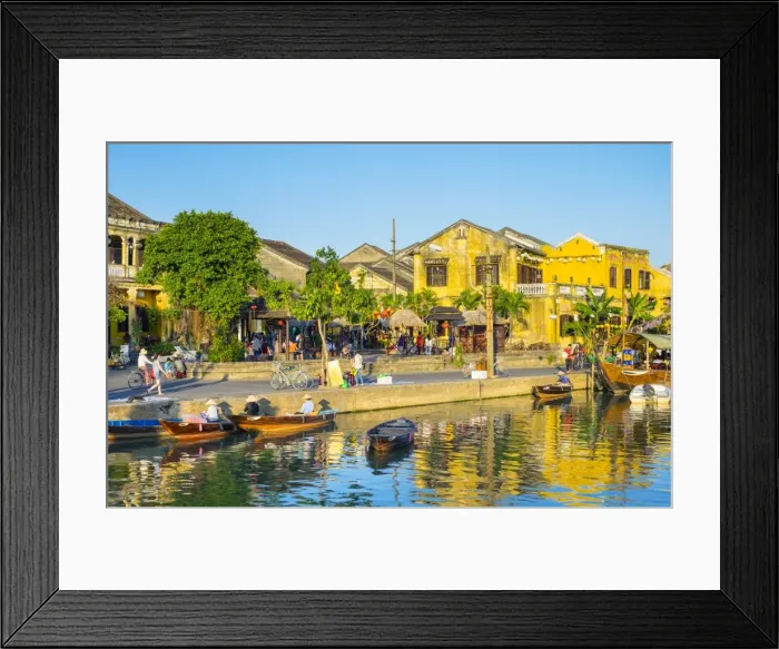 Framed Print : Hoi An Ancient Town on the Thu Bon River in late afternoon, UNESCO World Heritage Site Framed Print : Hoi An Ancient Town on the Thu Bon River in late afternoon, UNESCO World Heritage Site