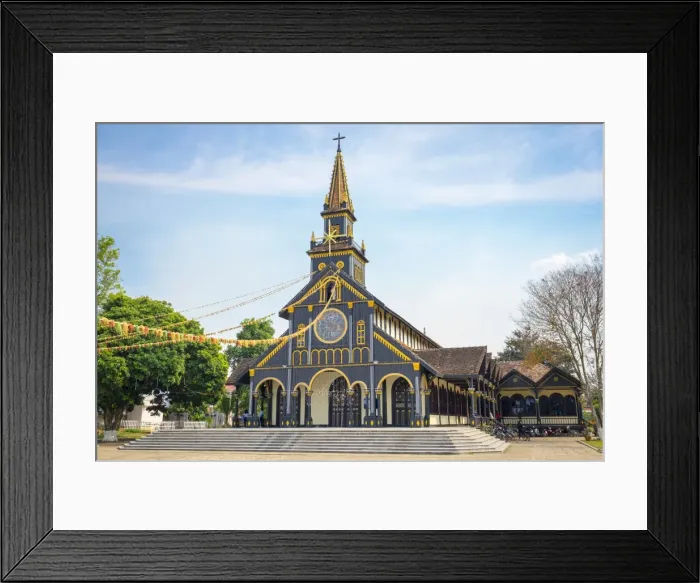 Framed Print : Kon Tum Cathedral, also known as Wooden Church, Kon Tum, Kon Tum Province, Vietnam Framed Print : Kon Tum Cathedral, also known as Wooden Church, Kon Tum, Kon Tum Province, Vietnam